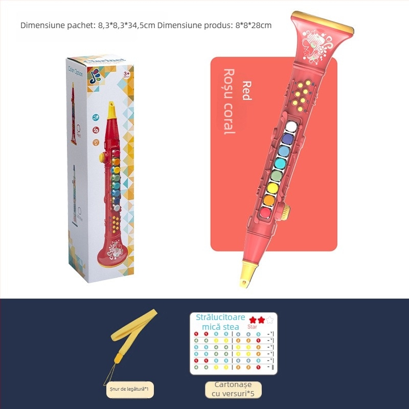 Jucărie muzicală cu instrument de suflat iluminat — Yitong, pentru copii 4–6 ani