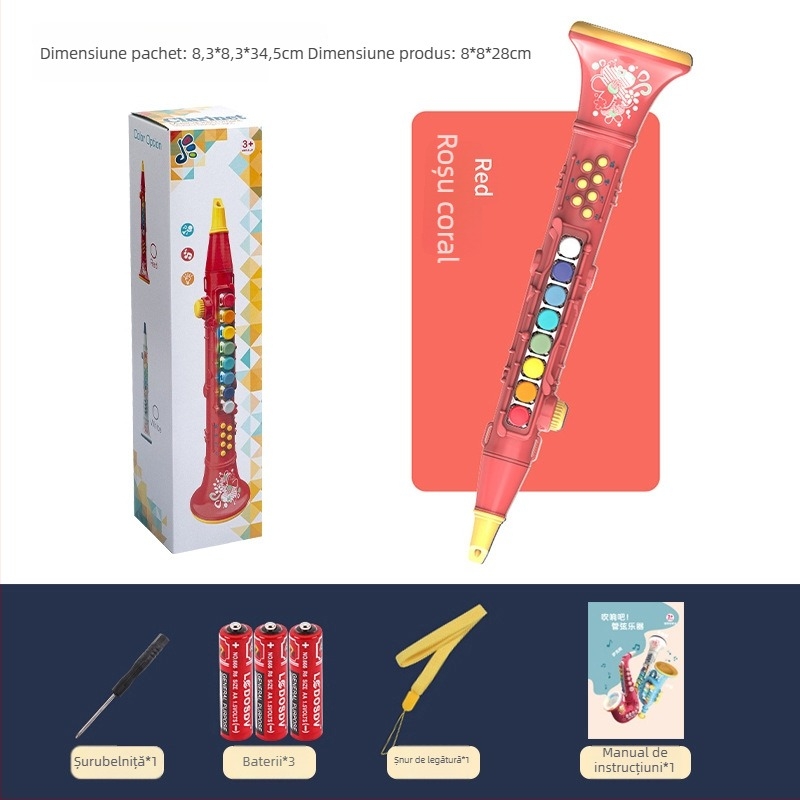 Jucărie muzicală cu instrument de suflat iluminat — Yitong, pentru copii 4–6 ani