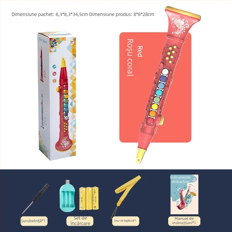 Jucărie muzicală cu instrument de suflat iluminat — Yitong, pentru copii 4–6 ani