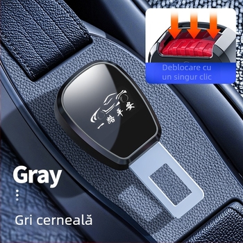 Extender pentru centură auto din aliaj, cu conector pentru limbă — personalizabil, imprimare logo