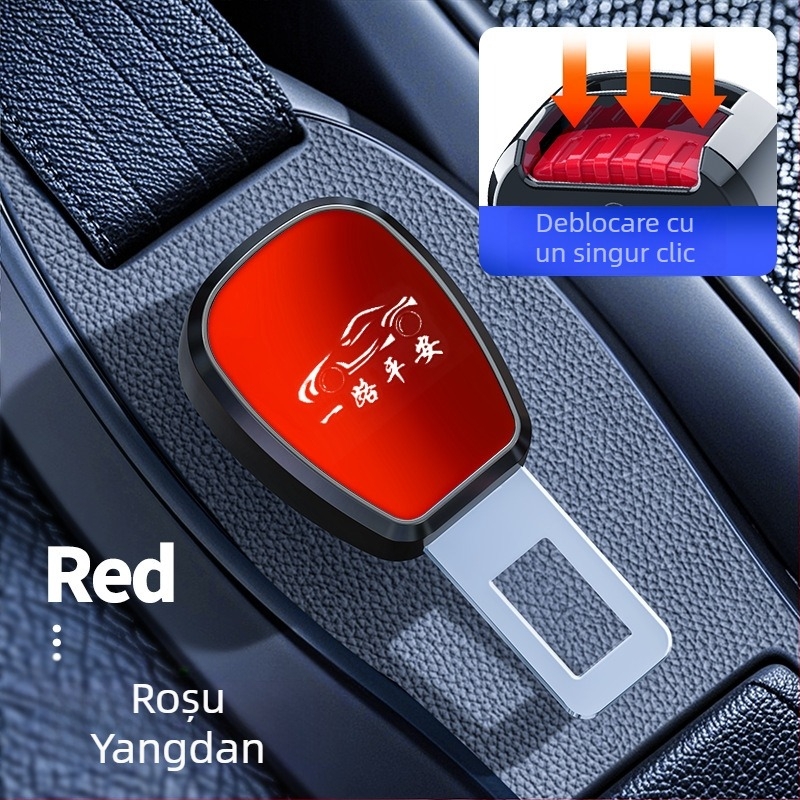 Extender pentru centură auto din aliaj, cu conector pentru limbă — personalizabil, imprimare logo