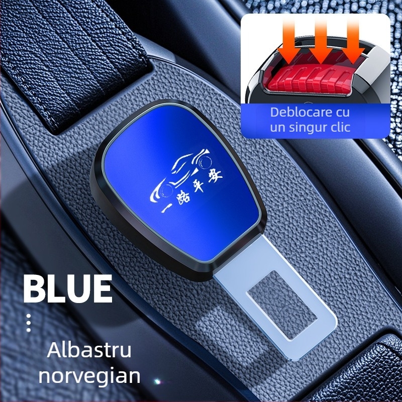 Extender pentru centură auto din aliaj, cu conector pentru limbă — personalizabil, imprimare logo
