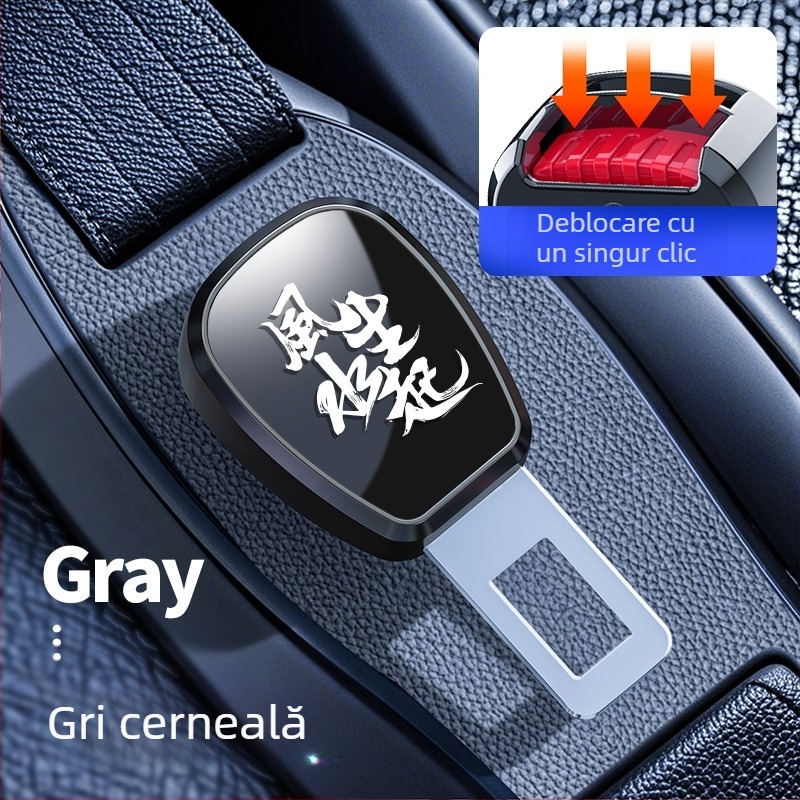 Extender pentru centură auto din aliaj, cu conector pentru limbă — personalizabil, imprimare logo