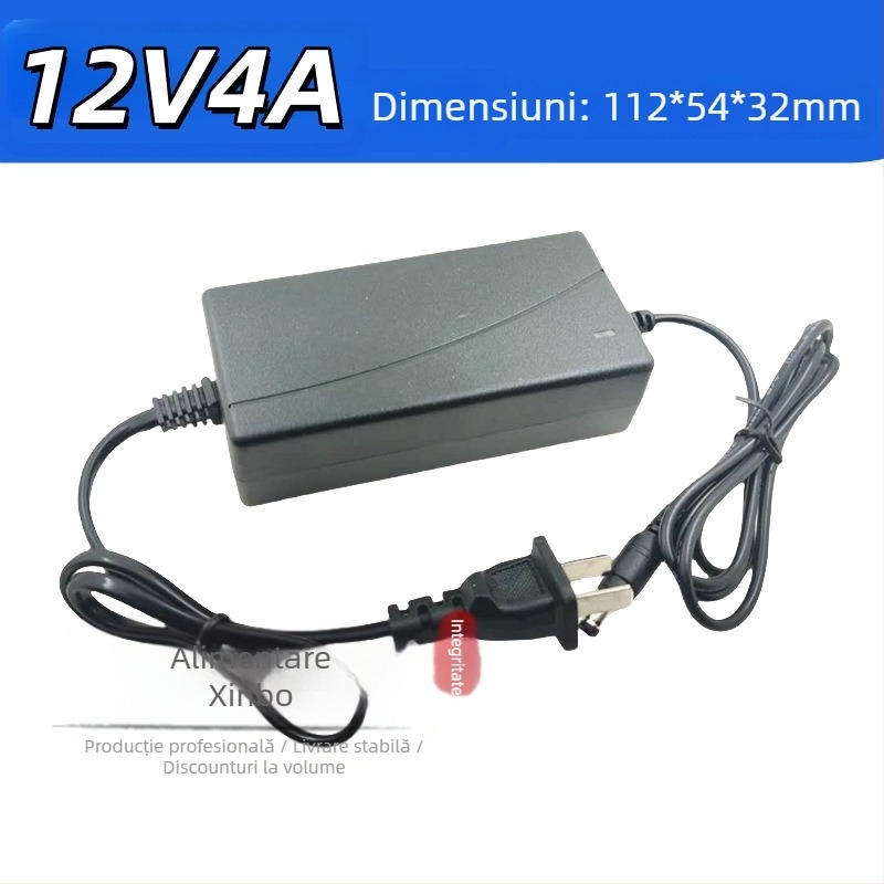 Adaptor de alimentare switching 12V pentru camere de supraveghere și display-uri LED, intrare 100-240V, ieșire 12V, OEM disponibil