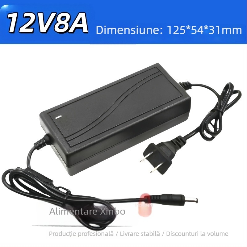 Adaptor de alimentare switching 12V pentru camere de supraveghere și display-uri LED, intrare 100-240V, ieșire 12V, OEM disponibil