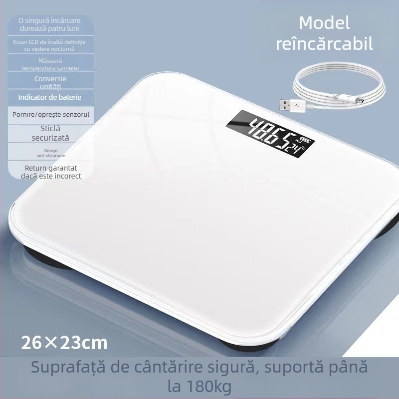 Cântar electronic de corp cu măsurare a grăsimii; utilizare generală pentru adulți; capacitate maximă: 1; alimentare: detalii