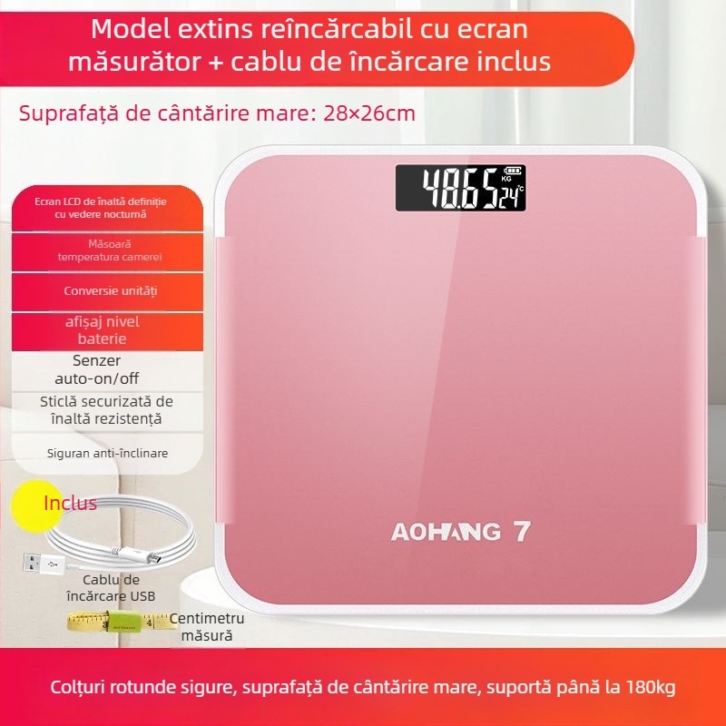 Cântar electronic de corp cu măsurare a grăsimii; utilizare generală pentru adulți; capacitate maximă: 1; alimentare: detalii