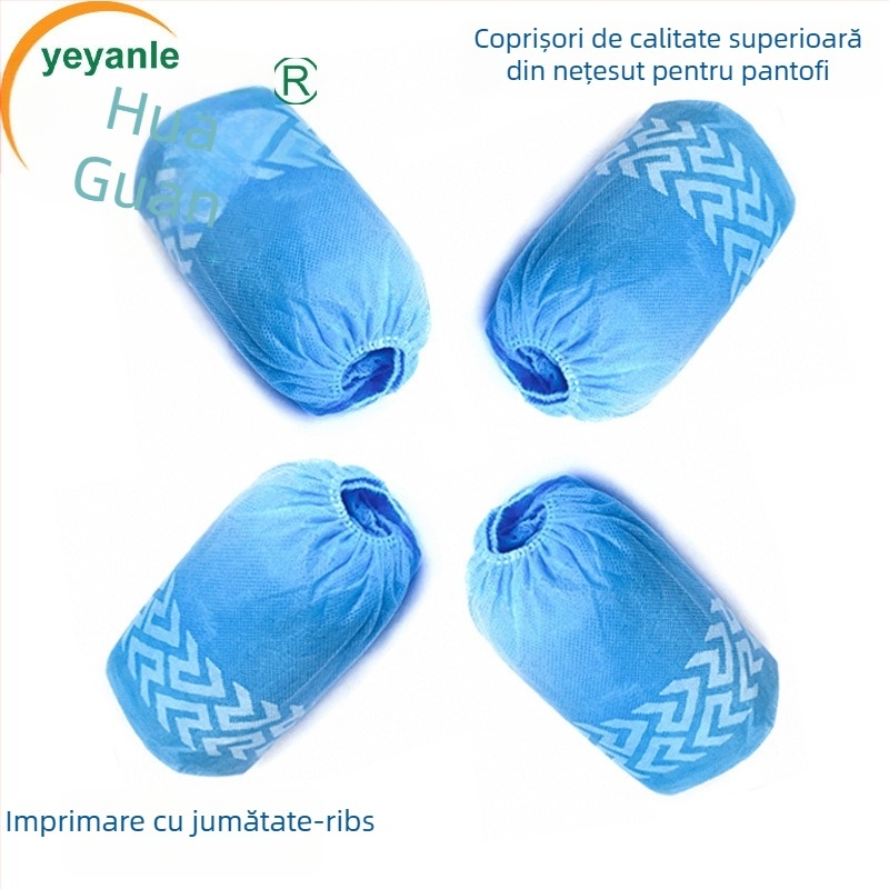 Capace pentru încălțăminte de unică folosință din material nețesut, îngroșate – praf, impermeabile, împotriva nămolului, rezistente la uzură și antiderapante, 3 g grosime