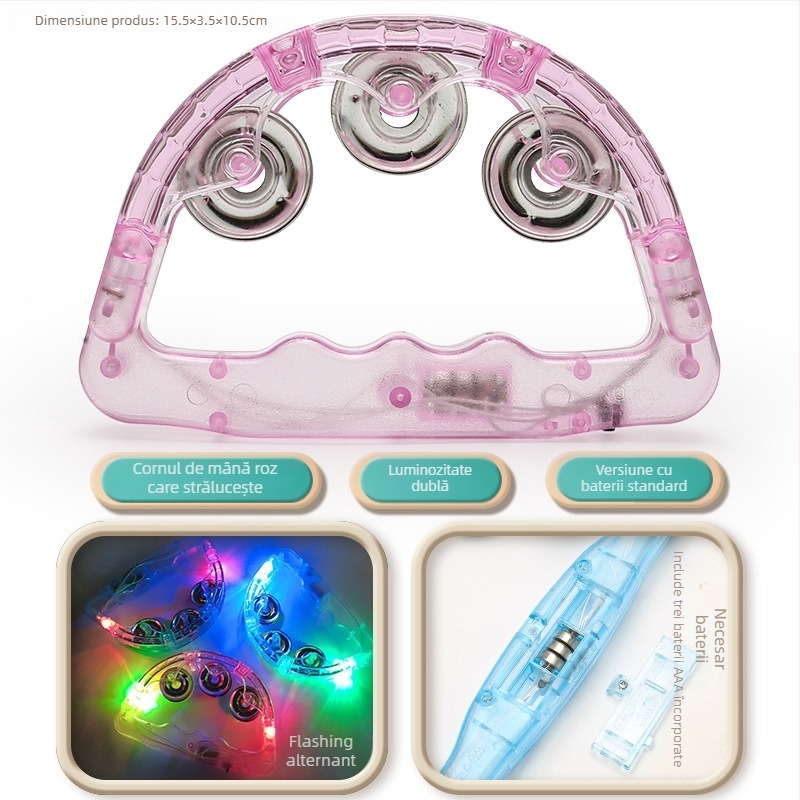 Set educațional muzical pentru sugari — Rattle, Hand Drum, Harmonica, Horn; Plastic; Vârsta 0–3 ani; Certificare 3C 2023152202045944