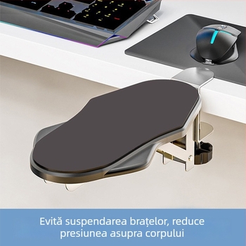 Suport cot pentru birou — braț rotativ, din silicon și țesătură, antiderapant, ușor de curățat