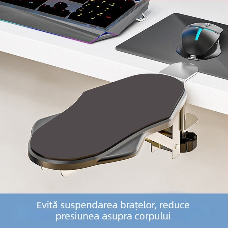 Suport cot pentru birou — braț rotativ, din silicon și țesătură, antiderapant, ușor de curățat