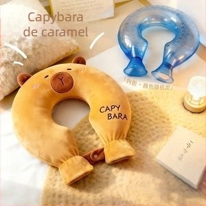 Sac de apă fierbinte în formă de U pentru gât și umeri, material PVC, umplere cu apă, utilizare rece și caldă