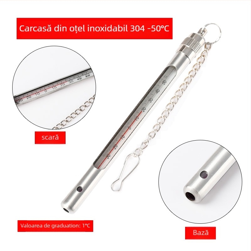 Termometru minier cu husă din cupru și husă din oțel inoxidabil pentru temperatura apei (Material: Alte; Origine: Alte; Neimportat; Categorie: Alte; Funcție: Alte)