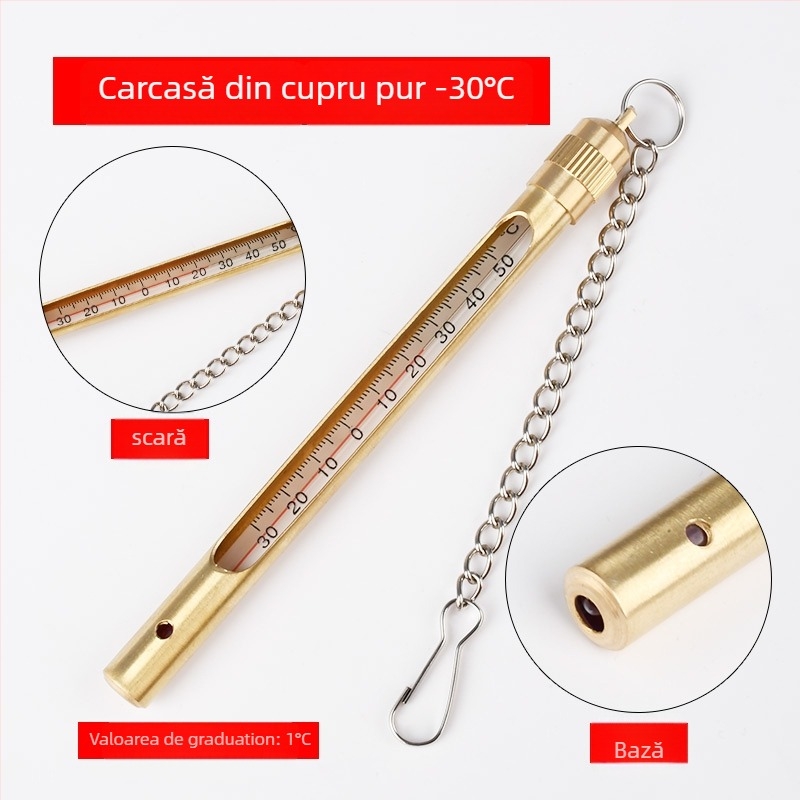Termometru minier cu husă din cupru și husă din oțel inoxidabil pentru temperatura apei (Material: Alte; Origine: Alte; Neimportat; Categorie: Alte; Funcție: Alte)