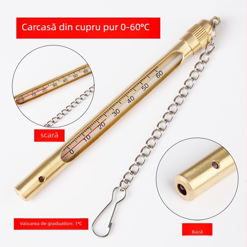 Termometru minier cu husă din cupru și husă din oțel inoxidabil pentru temperatura apei (Material: Alte; Origine: Alte; Neimportat; Categorie: Alte; Funcție: Alte)