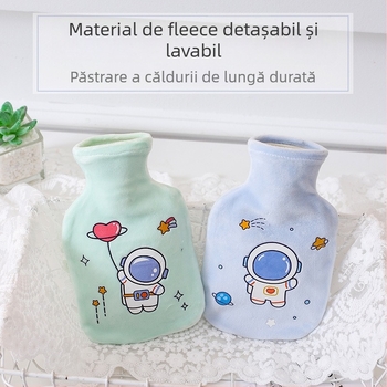 Sac de apă fierbinte prin injecție – Astronaut desen animat, din cauciuc, pentru ținut în mână, 270 g, dual-use cald și rece