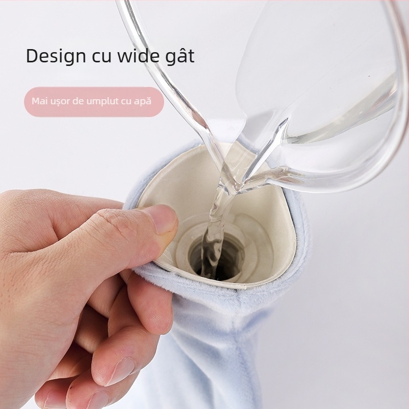 Sac de apă fierbinte prin injecție – Astronaut desen animat, din cauciuc, pentru ținut în mână, 270 g, dual-use cald și rece