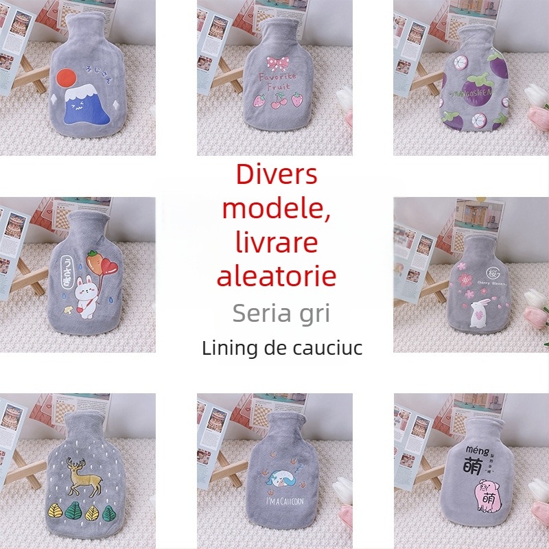 Sac de apă fierbinte prin injecție – Astronaut desen animat, din cauciuc, pentru ținut în mână, 270 g, dual-use cald și rece