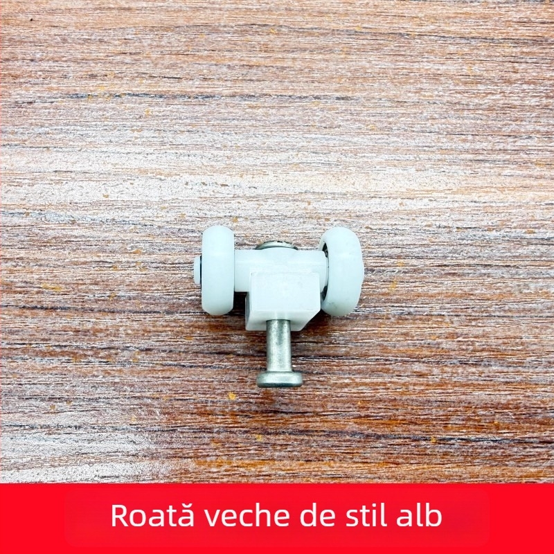 Set role ușă pliabilă: roată superioară și rolă inferioară pentru uși pliabile de baie/bucătărie, accesorii din plastic, stil modern minimalist