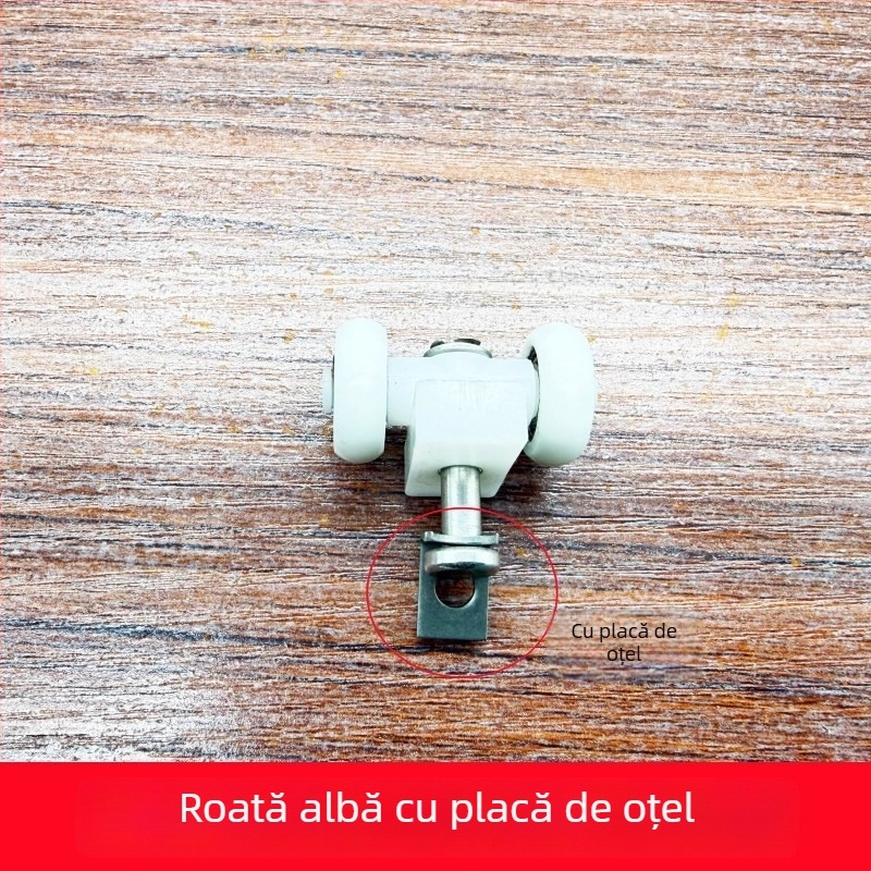 Set role ușă pliabilă: roată superioară și rolă inferioară pentru uși pliabile de baie/bucătărie, accesorii din plastic, stil modern minimalist