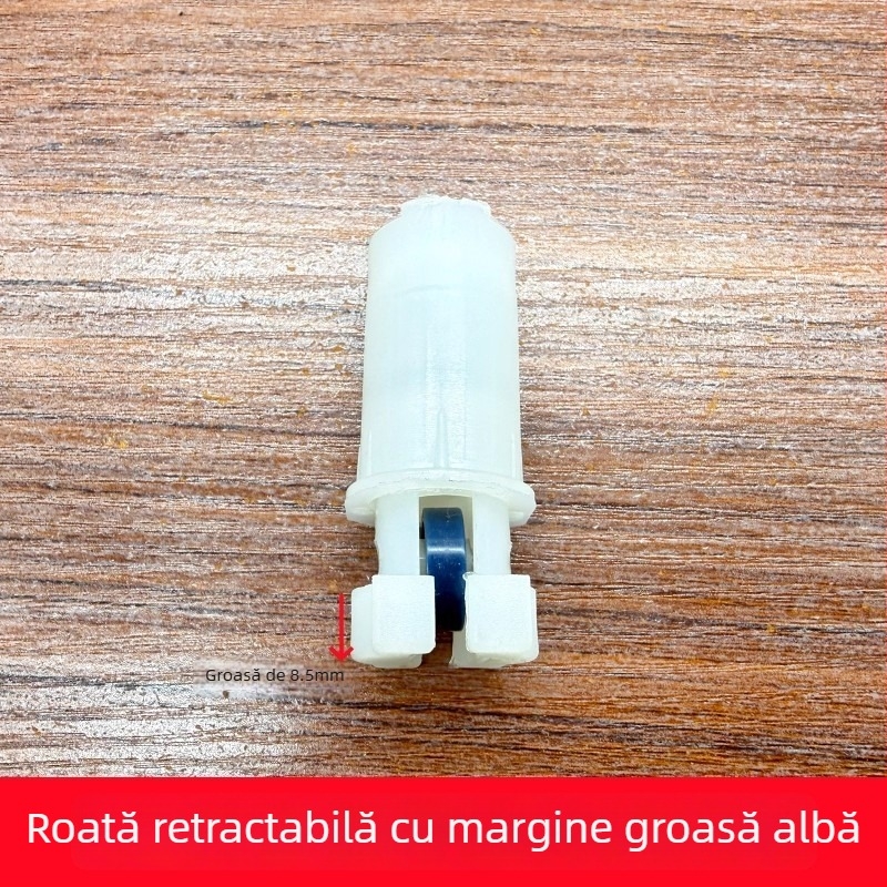 Set role ușă pliabilă: roată superioară și rolă inferioară pentru uși pliabile de baie/bucătărie, accesorii din plastic, stil modern minimalist