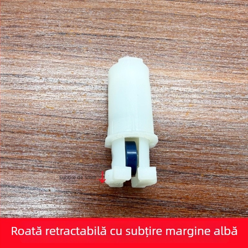 Set role ușă pliabilă: roată superioară și rolă inferioară pentru uși pliabile de baie/bucătărie, accesorii din plastic, stil modern minimalist
