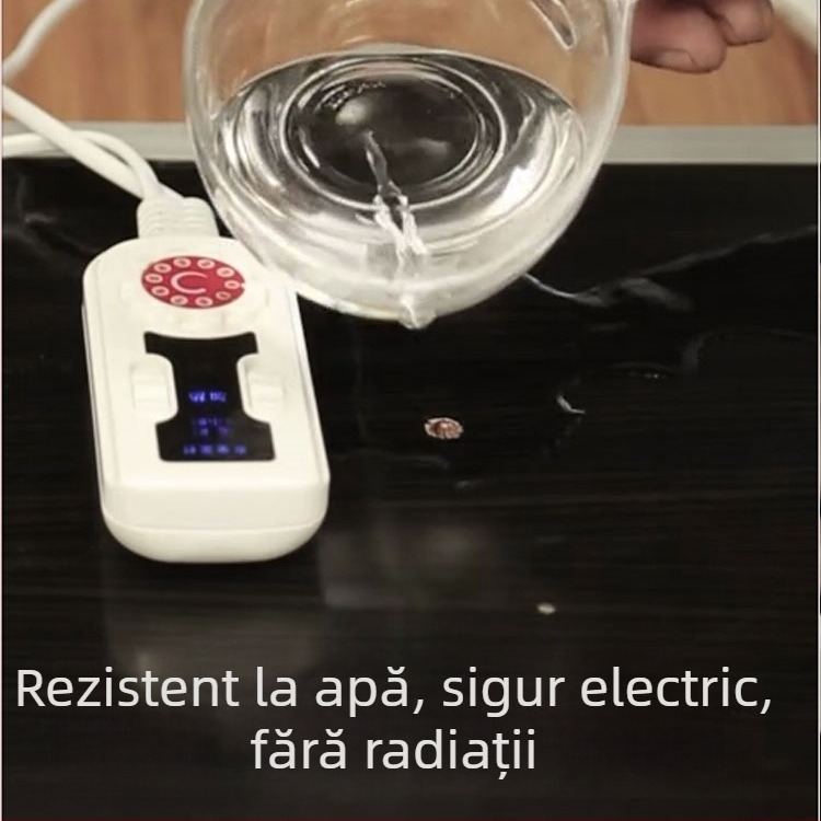 Talpă încălzită din piele naturală, alimentare USB, plug-in, papuci de casă unisex