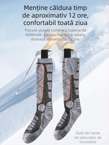 Șosete electrice încălzite, reîncărcabile cu USB, unisex papuci de casă încălzitori pentru picioare