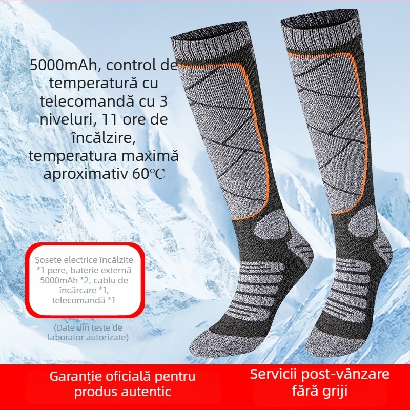 Șosete electrice încălzite, reîncărcabile cu USB, unisex papuci de casă încălzitori pentru picioare