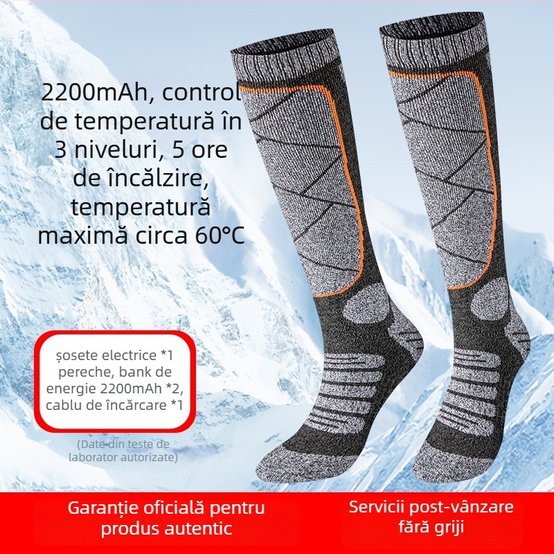 Șosete electrice încălzite, reîncărcabile cu USB, unisex papuci de casă încălzitori pentru picioare