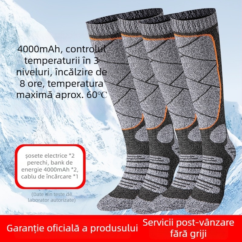 Șosete electrice încălzite, reîncărcabile cu USB, unisex papuci de casă încălzitori pentru picioare