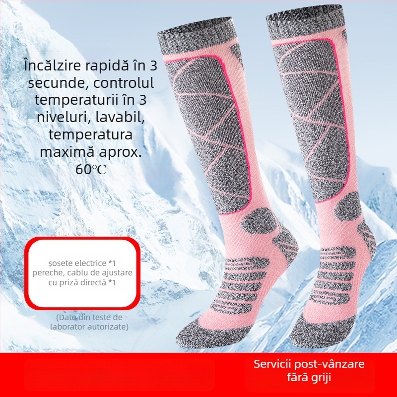 Șosete electrice încălzite, reîncărcabile cu USB, unisex papuci de casă încălzitori pentru picioare