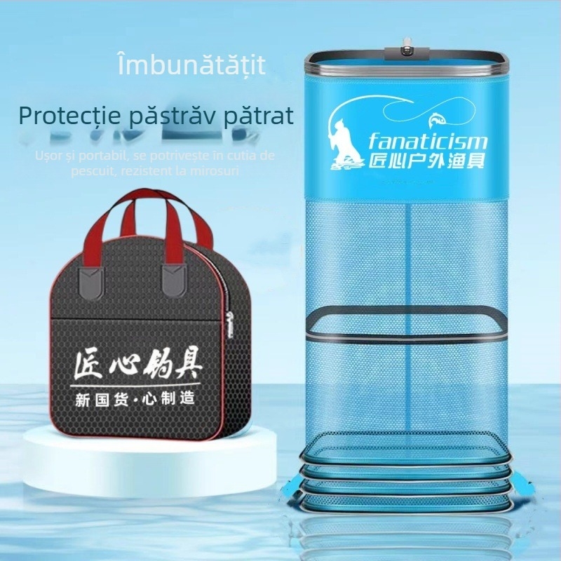 Uniqueity protecție pătrată pentru pește din plasă – pliabilă, portabilă pentru pescuit