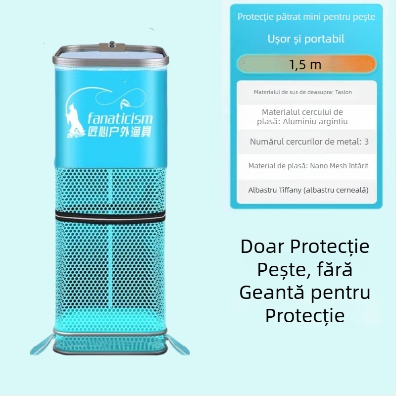 Uniqueity protecție pătrată pentru pește din plasă – pliabilă, portabilă pentru pescuit