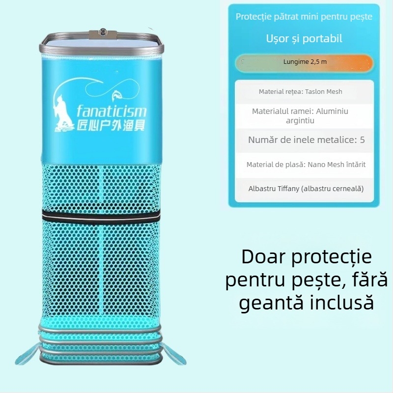 Uniqueity protecție pătrată pentru pește din plasă – pliabilă, portabilă pentru pescuit