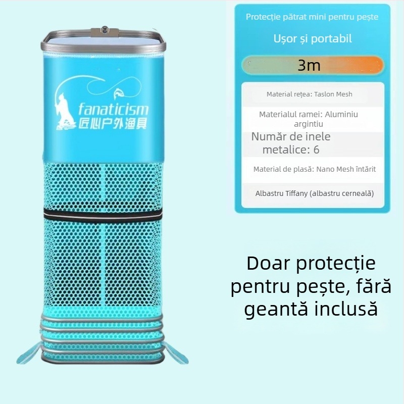 Uniqueity protecție pătrată pentru pește din plasă – pliabilă, portabilă pentru pescuit