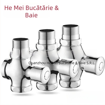 Valve de spălare pentru toaletă de tip squat, modelul 0013, corp din cupru, ieșire DN25, timp de spălare 5 s, presiune de lucru 0-15 bar