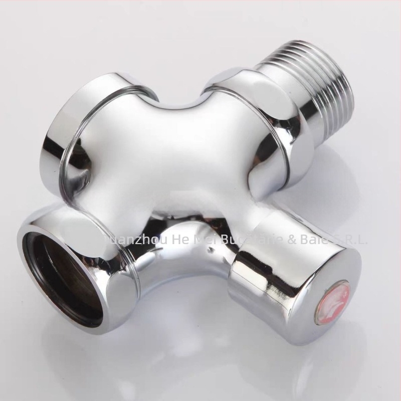 Valve de spălare pentru toaletă de tip squat, modelul 0013, corp din cupru, ieșire DN25, timp de spălare 5 s, presiune de lucru 0-15 bar