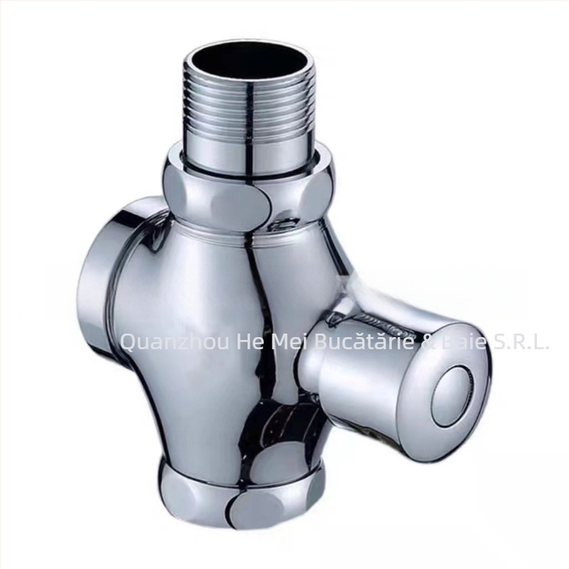 Valve de spălare pentru toaletă de tip squat, modelul 0013, corp din cupru, ieșire DN25, timp de spălare 5 s, presiune de lucru 0-15 bar