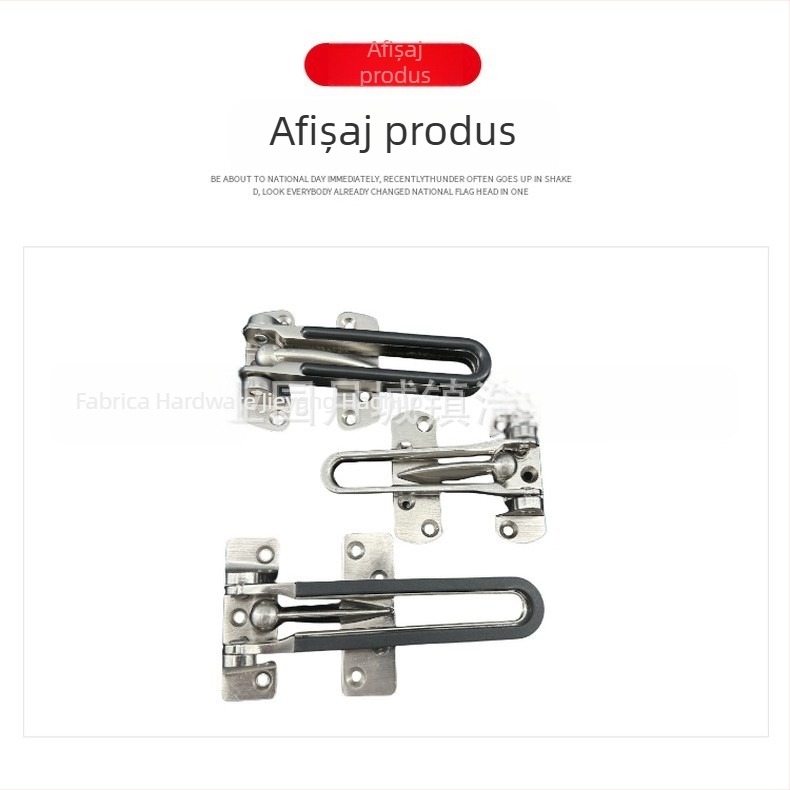 Zăvor de ușă din aliaj de zinc, antifurt, finisaj electroplacat, stil modern minimalist