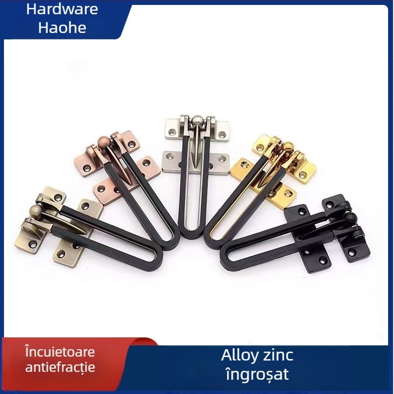 Zăvor de ușă din aliaj de zinc, antifurt, finisaj electroplacat, stil modern minimalist