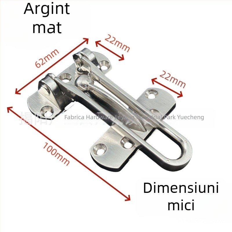 Zăvor de ușă din aliaj de zinc, antifurt, finisaj electroplacat, stil modern minimalist