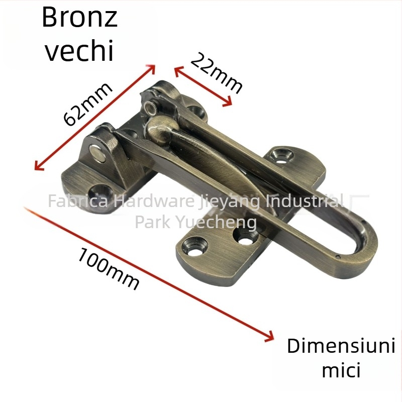 Zăvor de ușă din aliaj de zinc, antifurt, finisaj electroplacat, stil modern minimalist
