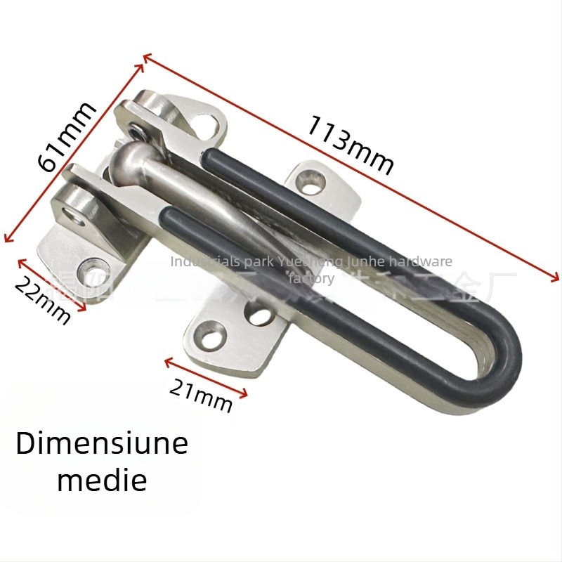 Zăvor de ușă din aliaj de zinc, antifurt, finisaj electroplacat, stil modern minimalist