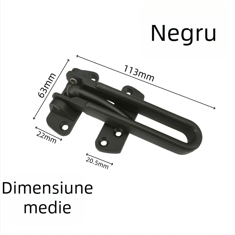 Zăvor de ușă din aliaj de zinc, antifurt, finisaj electroplacat, stil modern minimalist