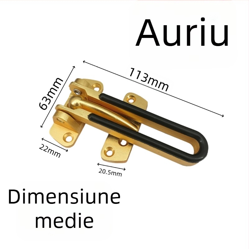 Zăvor de ușă din aliaj de zinc, antifurt, finisaj electroplacat, stil modern minimalist