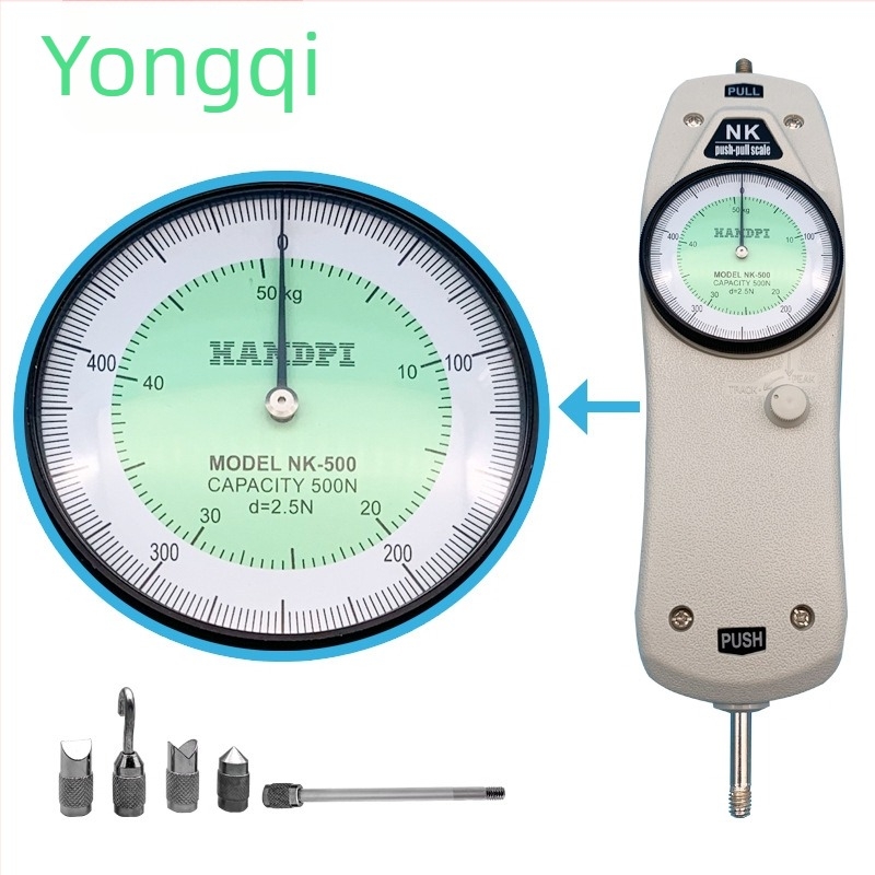 Dinamometru cu indicator, model NK20N, capacitate 2 kg, precizie 1%, interval de măsurare 0-500 N