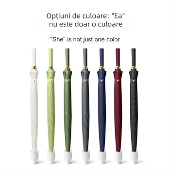 Umbrelă de bărbați cu 24 de brațe, deschidere automată, mâner lung în stil golf, țesătură impermeabilă 190t, imprimare logo