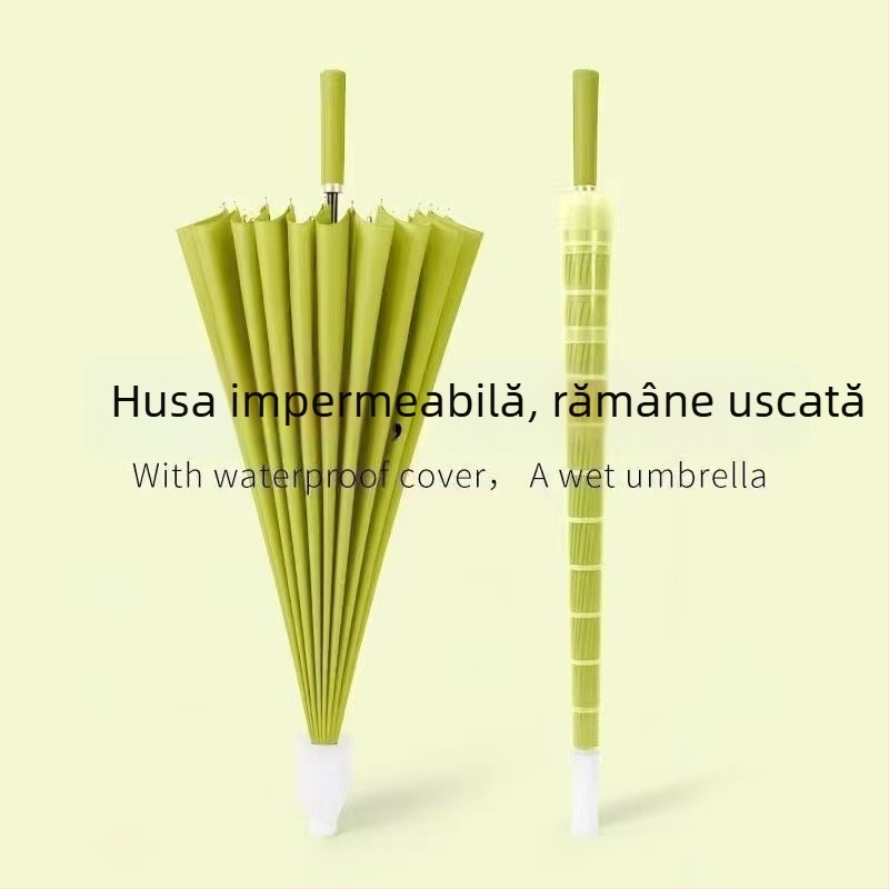 Umbrelă de bărbați cu 24 de brațe, deschidere automată, mâner lung în stil golf, țesătură impermeabilă 190t, imprimare logo