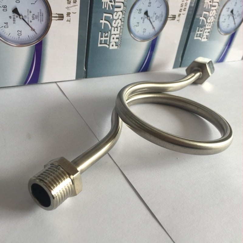 Tubă buffer pentru manometru — manometru vid, Brand Shanghai Quanhao, Model M14*1.5 / M20*1.5
